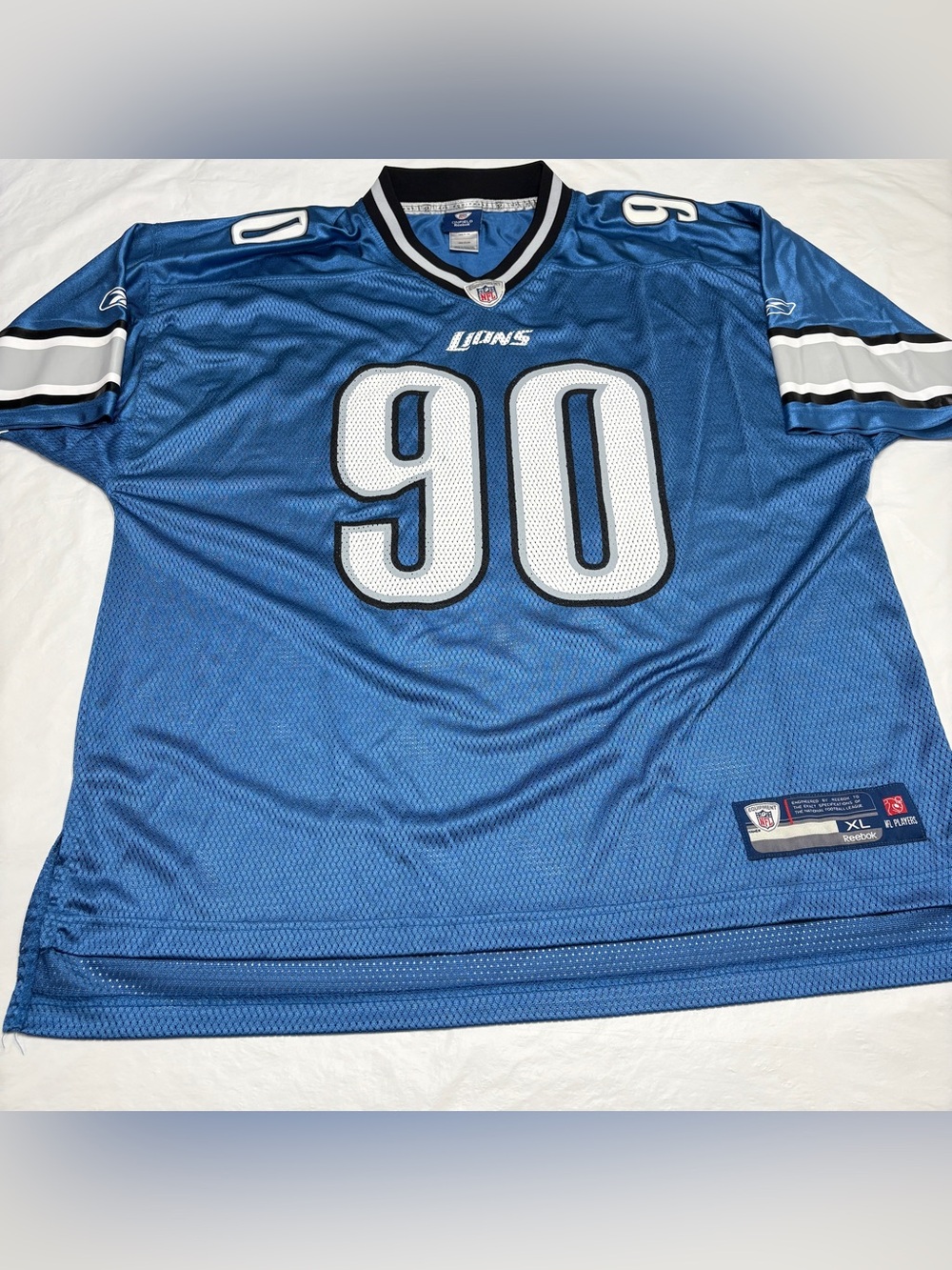 Reebok Detroit Lions Ndamukong Suh #90 NFL Jersey Blue Mens XL